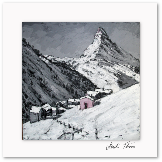 Kunstkarte ¦ Hüttli in Rosa