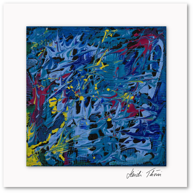 Kunstkarte ¦ Blaue Explosion II
