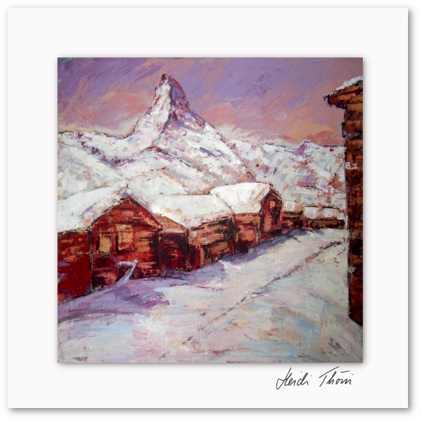 Kunstkarte ¦ Matterhorn im Winter II
