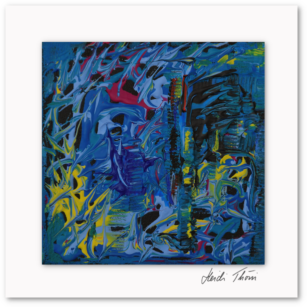 Kunstkarte ¦ Blaue Explosion