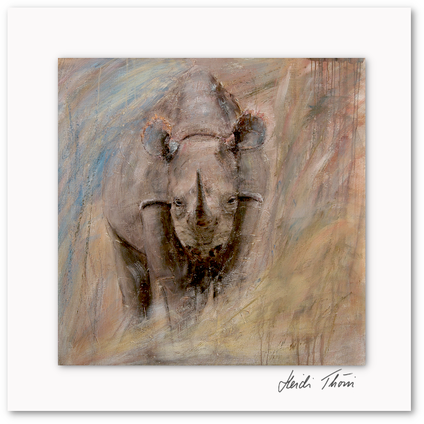 Kunstkarte ¦ Afrikanisches Nashorn